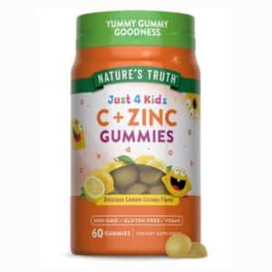 Vitamina C + Zinc para Niños Nature’s Truth – 60 Gomitas Sabor Limón Natural