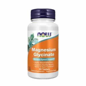 NOW Magnesio Glicinato 200 mg – (Soporte Nervioso) | 90 Tabletas