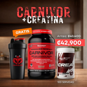Proteína Carnivor + Creatina | Shaker Gratis